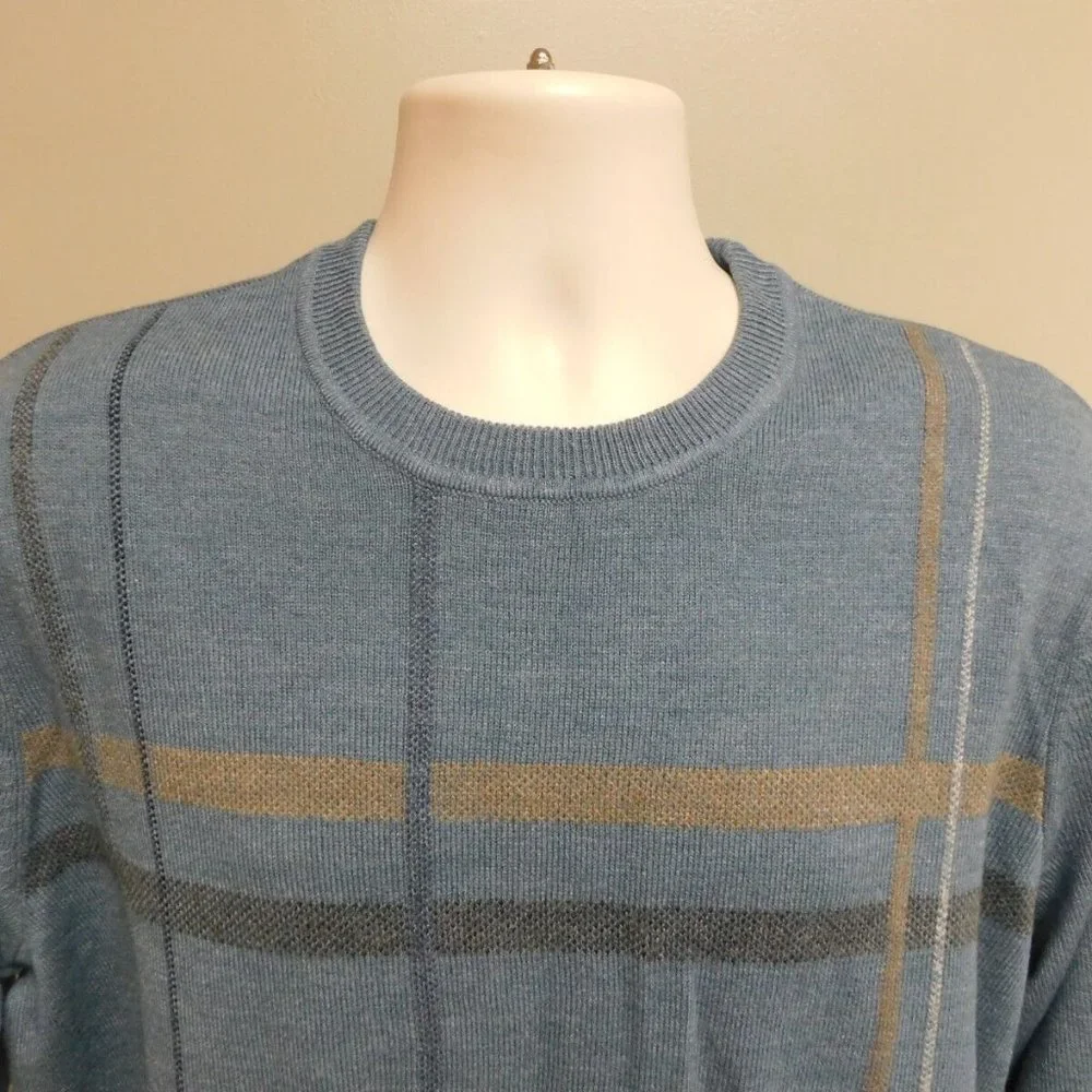 Dockers‎ Pullover Sweater Mens's L Crewneck Blue Gray